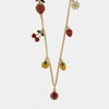 Collana in Metallo con charm a forma di limoni, ciliegie, fragole e margherite