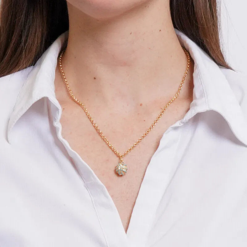 Collana in Metallo con riccio azzurro SICILY - gioiello BySimon