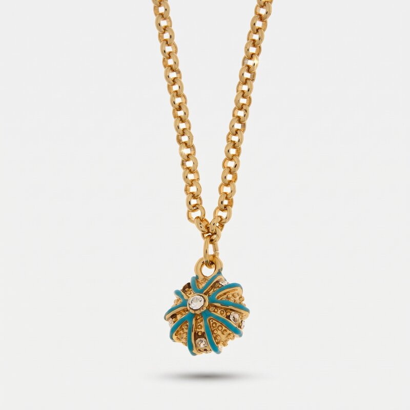Collana in Metallo con riccio azzurro SICILY - gioiello BySimon