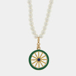 Collana in Metallo con sfere e ruota verde SICILY - gioiello BySimon
