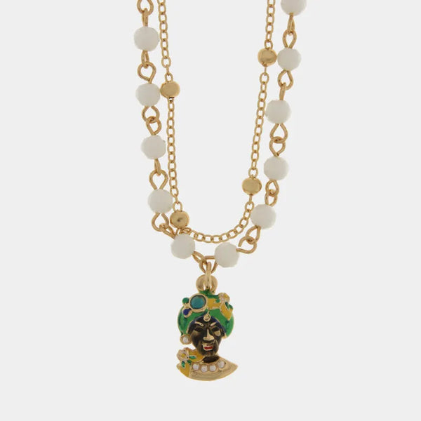 Collana in Metallo multifilo con moro siciliano SICILY - gioiello BySimon
