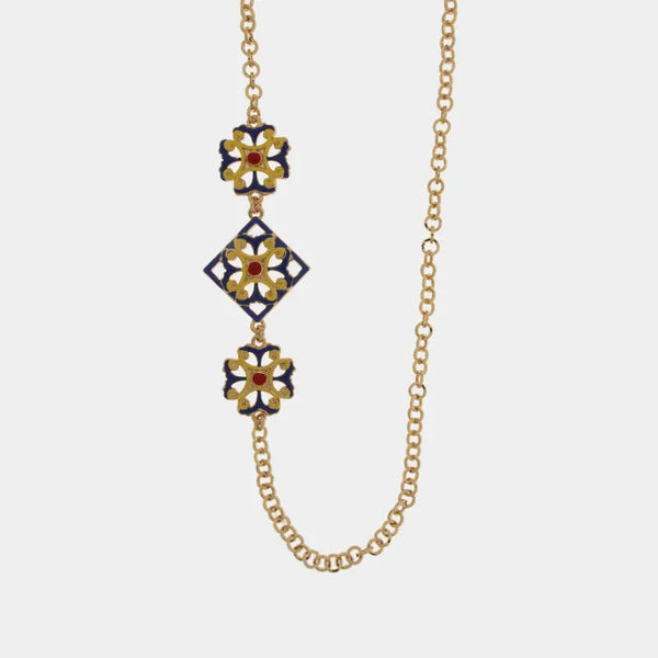 Collana in Metallo con maioliche siciliane SICILY - gioiello BySimon