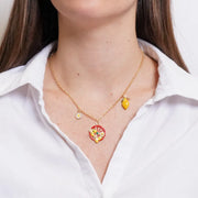 Collana in Metallo con ciondolo ruota di carro