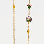 Collana in Metallo con fico d'india, limoni - BYSIMON gioielli