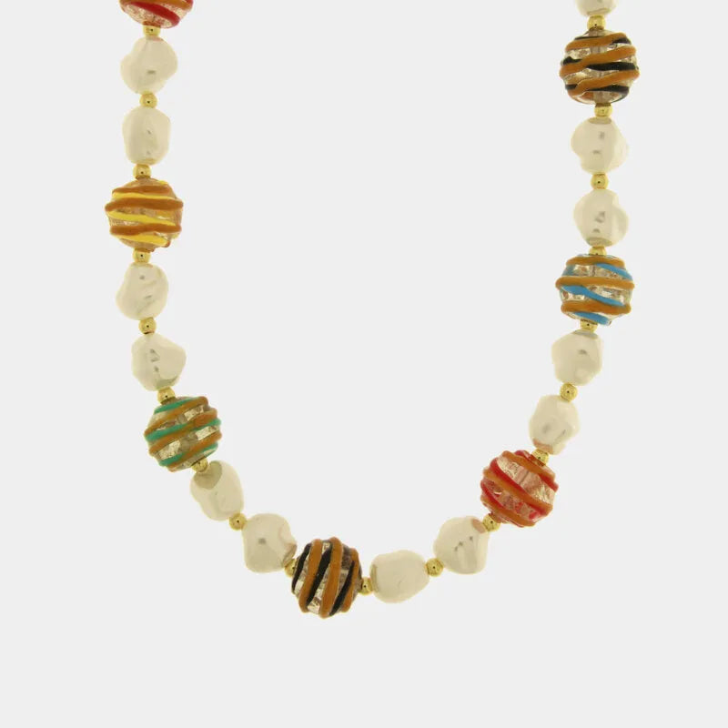 Collana in Metallo con pietre colorate miste, vivace AMOVENEZIA - gioiello BySimon