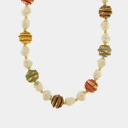 Collana in Metallo con pietre colorate miste, vivace