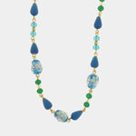Collana in Metallo con Murano Stone pietre azzurre e turchesi AMOVENEZIA - gioiello BySimon
