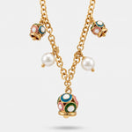 Collana in Metallo con charm campanella multicoloree - BYSIMON gioielli