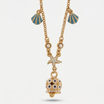 Collana con stella marina conchiglie e campanella | gioielli con conchiglie | BYSIMON