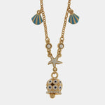 Collana con stella marina conchiglie e campanella | gioielli con conchiglie | BYSIMON