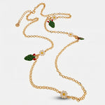 Set coordinato - Collana in Metallo fichi d'india con margherite