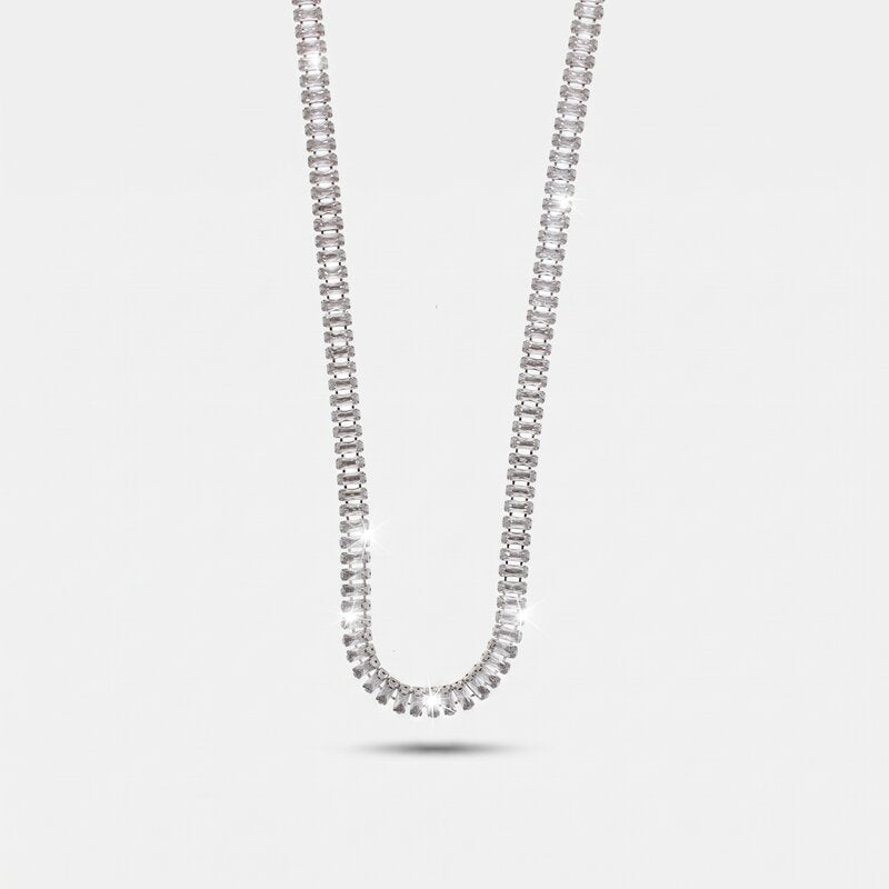 Collana in Metallo Doppio Filo Argento - BYSIMON gioielli