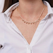 Collana in Metallo Perle Dorate Elegante