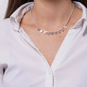 Collana in Metallo Perle Bianche Elegante