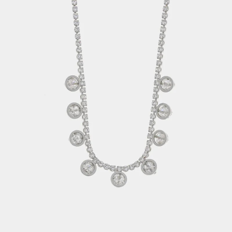 Collana in Metallo Perle Bianche Elegante