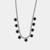 Collana in Metallo Perle Nere Elegante