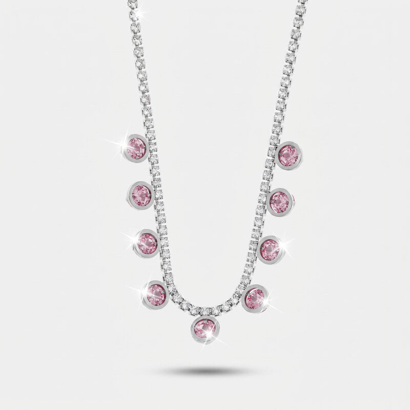 Collana in Metallo Girocollo Palline Bianche - BYSIMON gioielli
