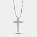 Collana in Metallo Croce Cristalli Bianchi - BYSIMON gioielli