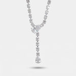 Collana in Metallo Girocollo Goccia Bianco - BYSIMON gioielli