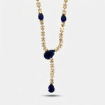 Collana in Metallo Girocollo Goccia Blu - BYSIMON gioielli