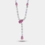 Collana in Metallo Girocollo Goccia Rosa - BYSIMON gioielli