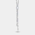 Collana in Metallo Girocollo Y Cristallo Bianco - BYSIMON gioielli