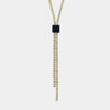 Collana in Metallo Girocollo Y Cristallo Blu