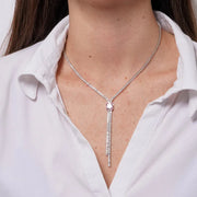 Collana in Metallo Girocollo Y Cristallo Rosa
