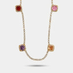 Collana in Metallo Cristalli Colorati - BYSIMON gioielli