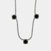 Collana in Metallo Cristalli Neri