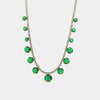 Collana in Metallo Cristalli Verdi