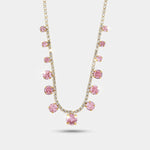 Collana in Metallo Cristalli Rosa - BYSIMON gioielli
