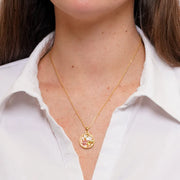 Collana in Metallo con Ciondolo tondo miniatura dipinta