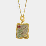 Collana in Metallo con Ciondolo rettangolare dipinto AMOVENEZIA - gioiello BySimon