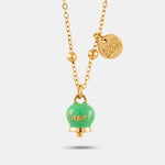 Collana in Metallo con campanella portafortuna verde menta CAPRI - gioiello BySimon