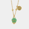 Collana in Metallo con campanella portafortuna verde menta