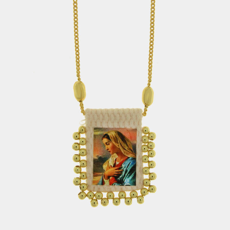 Collana in Metallo con Pendente Madonna