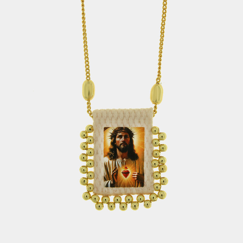 Collana in Metallo con Pendente Gesù