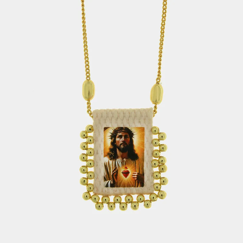 Collana in Metallo con Pendente Gesù