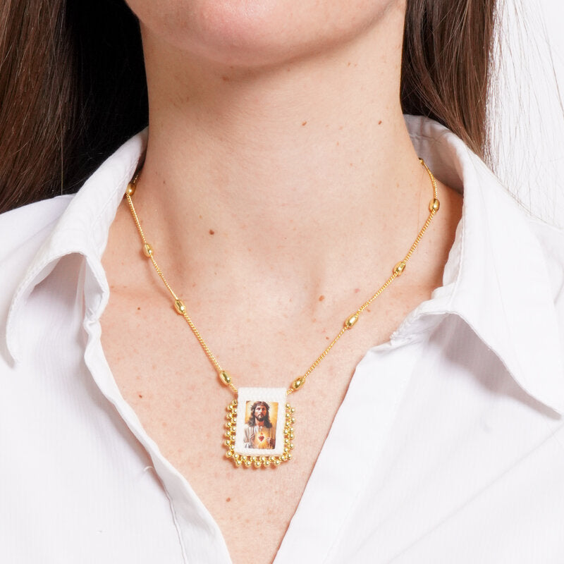 Collana in Metallo con Pendente Gesù
