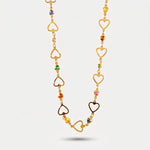 Collana in Metallo pendenti con cuori forati - BYSIMON gioielli
