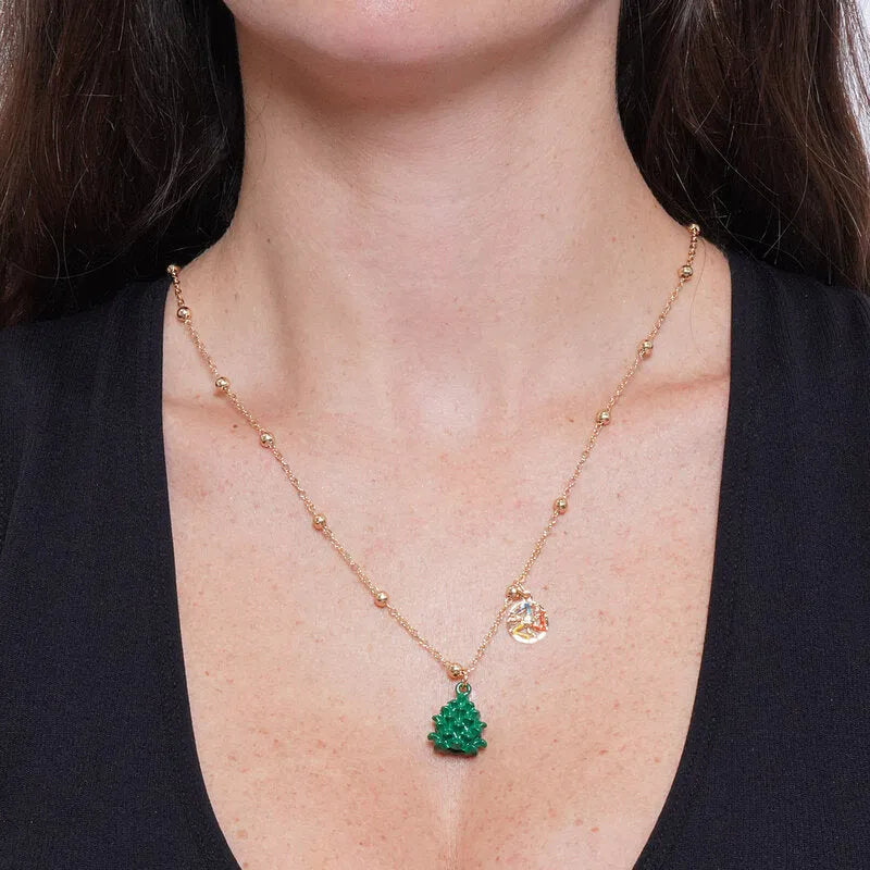 Collana in Metallo con Pigna Verde - BYSIMON gioielli