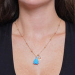 Collana in Metallo con pigna Azzurra - BYSIMON gioielli