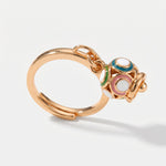 Anello in Metallo con campana portafortuna impreziosita da smalti colorati - BYSIMON gioielli