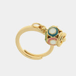 Anello in Metallo con campana portafortuna impreziosita da smalti colorati - BYSIMON gioielli