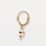 Anello in Metallo con campanella portafortuna pendente, impreziosita da punto luce - BYSIMON gioielli