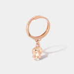 Anello in Metallo con campanella portafortuna pendente, impreziosita da punto luce - BYSIMON gioielli