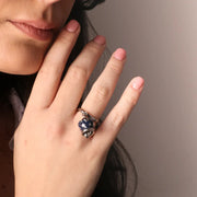 Anello in Metallo con campanella portafortuna cielo stellato