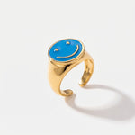Anello con smile napoletano | gioielli portafortuna originali | BYSIMON