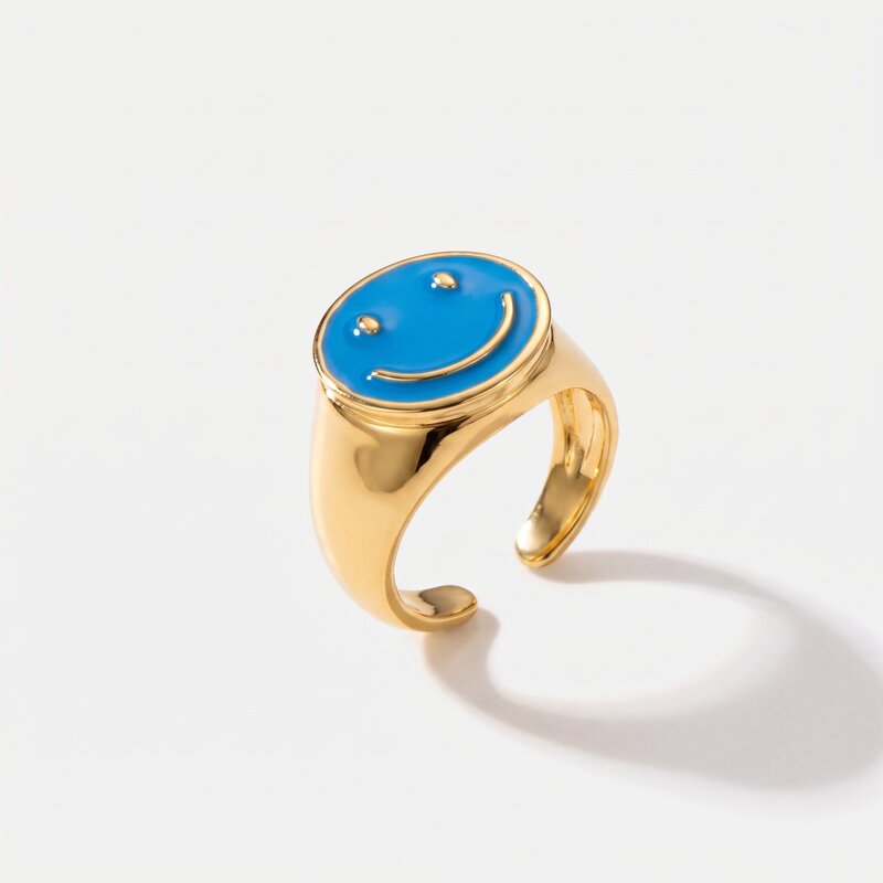 Anello con smile napoletano | gioielli portafortuna originali | BYSIMON